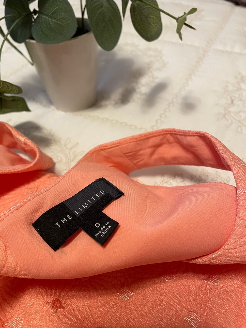 The Limited Coral Pink Textured Sheath Dress - Picture 9 of 10
